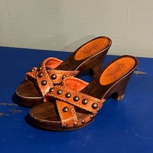 Carlos Santana studded mules- size 6